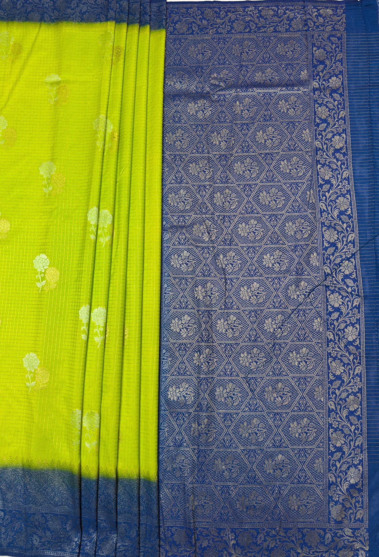 MIMOSA Liril Mysore Silk crepe Saree — pallu and zari work detail