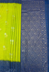 MIMOSA Liril Mysore Silk crepe Saree — pallu and zari work detail