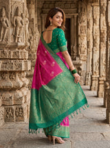 MIMOSA Rani Mysore Silk crepe Saree — pose 9 styling detail