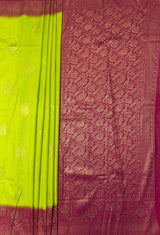 MIMOSA Liril Mysore Silk crepe Saree — pallu and zari work detail