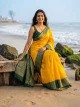 MIMOSA Gold Saree Saree — pose 8 styling detail