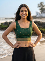 MIMOSA Gold Saree Saree — blouse close-up