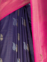 MIMOSA Navy Saree Saree — fleets shot full lifestyle