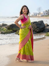 MIMOSA Olive Saree Saree — pose 4 styling detail