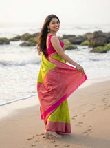 MIMOSA Olive Saree Saree — pose 7 styling detail
