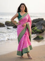 MIMOSA Pink Saree Saree — pose 4 styling detail