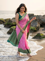 MIMOSA Pink Saree Saree — pose 5 styling detail