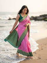 MIMOSA Pink Saree Saree — pose 6 styling detail
