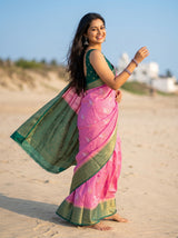 MIMOSA Pink Saree Saree — pose 9 styling detail