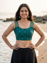 MIMOSA Pink Saree Saree — blouse close-up