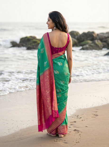 MIMOSA Rama Saree Saree — pose 2 styling detail