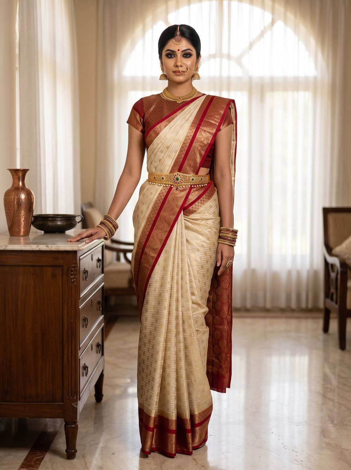 MIMOSA Saree Saree — front view on mannequin