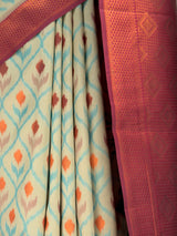 MIMOSA Chiku Pochampally Art Silk Saree — fleets shot full lifestyle