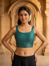 MIMOSA Olive Pochampally Art Silk Saree — Border detail