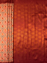 MIMOSA Peach Pochampally Art Silk Saree — Border detail
