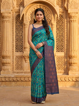 MIMOSA Rama Pochampally Art Silk Saree — Full pose