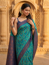 MIMOSA Rama Pochampally Art Silk Saree — Border detail