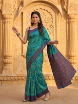 MIMOSA Rama Pochampally Art Silk Saree — Upper body detail