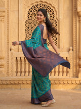 MIMOSA Rama Pochampally Art Silk Saree — Footwear detail