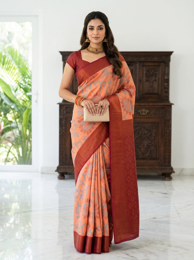 MIMOSA Saree Saree — front view on mannequin