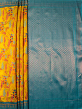 MIMOSA Olive Pochampally Art Silk Saree — Floor and plant pots