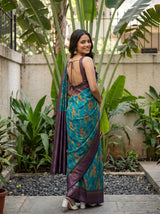 MIMOSA Rama Pochampally Art Silk Saree — Saree body and hand detail
