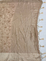 MIMOSA Chiku Saree Saree — pallu and zari work detail