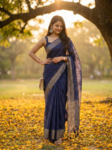 MIMOSA Navy Saree Saree — pose 4 styling detail
