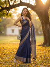 MIMOSA Navy Saree Saree — pose 5 styling detail