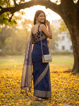 MIMOSA Navy Saree Saree — pose 7 styling detail