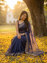 MIMOSA Navy Saree Saree — pose 8 styling detail