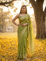 MIMOSA Olive Saree Saree — pose 4 styling detail
