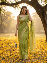 MIMOSA Olive Saree Saree — pose 6 styling detail