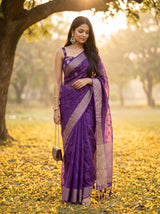 Purple  Saree