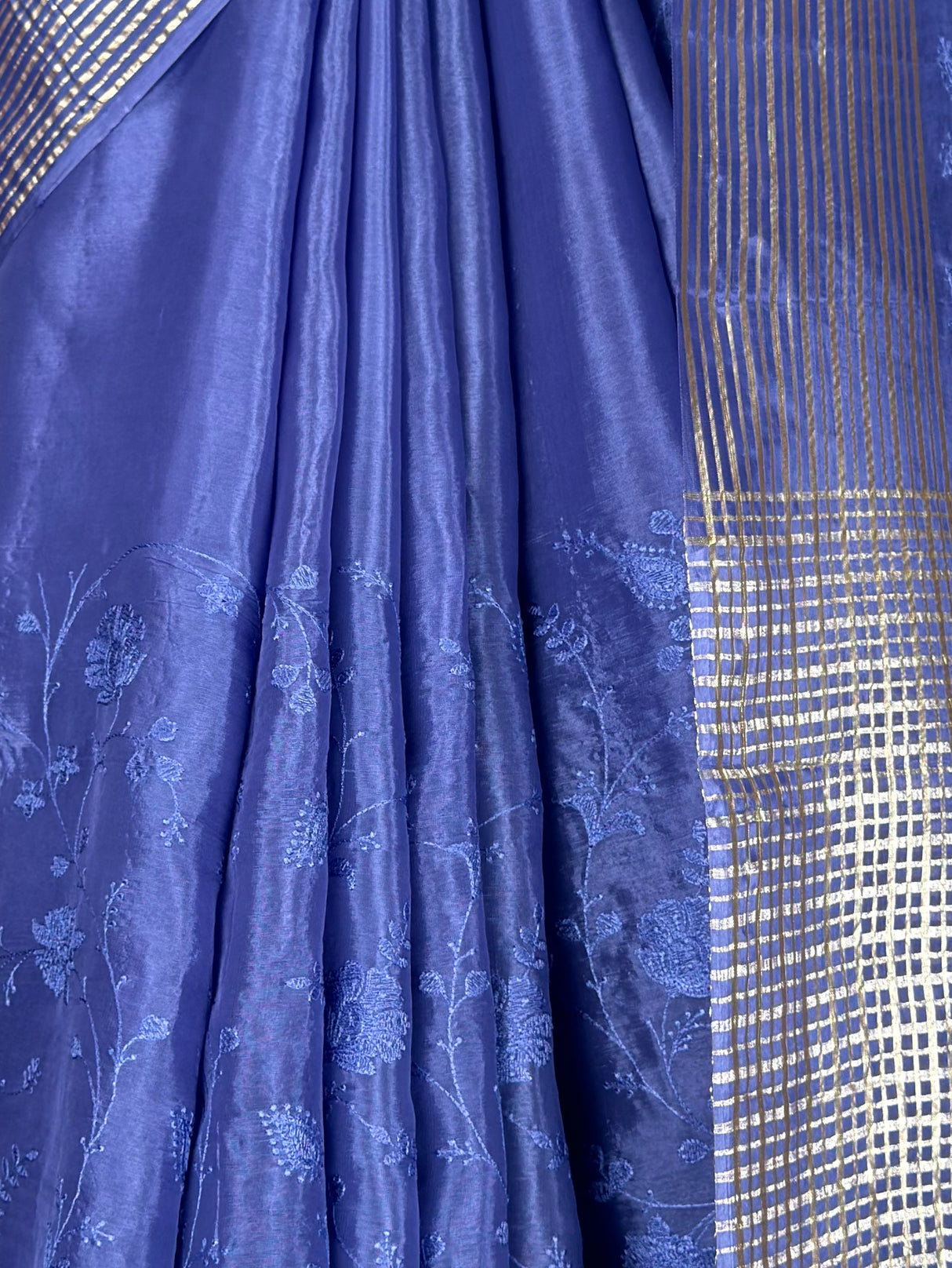 MIMOSA Royal Blue Saree Saree — fleets shot full lifestyle