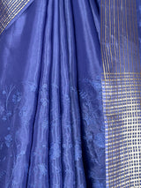 MIMOSA Royal Blue Saree Saree — fleets shot full lifestyle