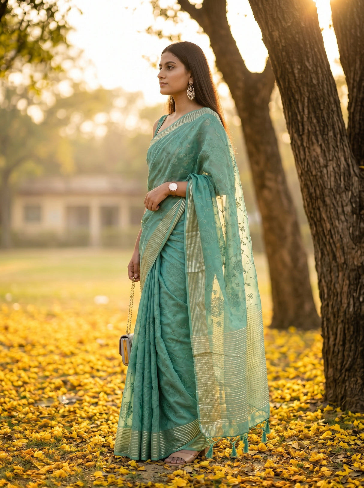 MIMOSA Rama Saree Saree — pose 3 styling detail