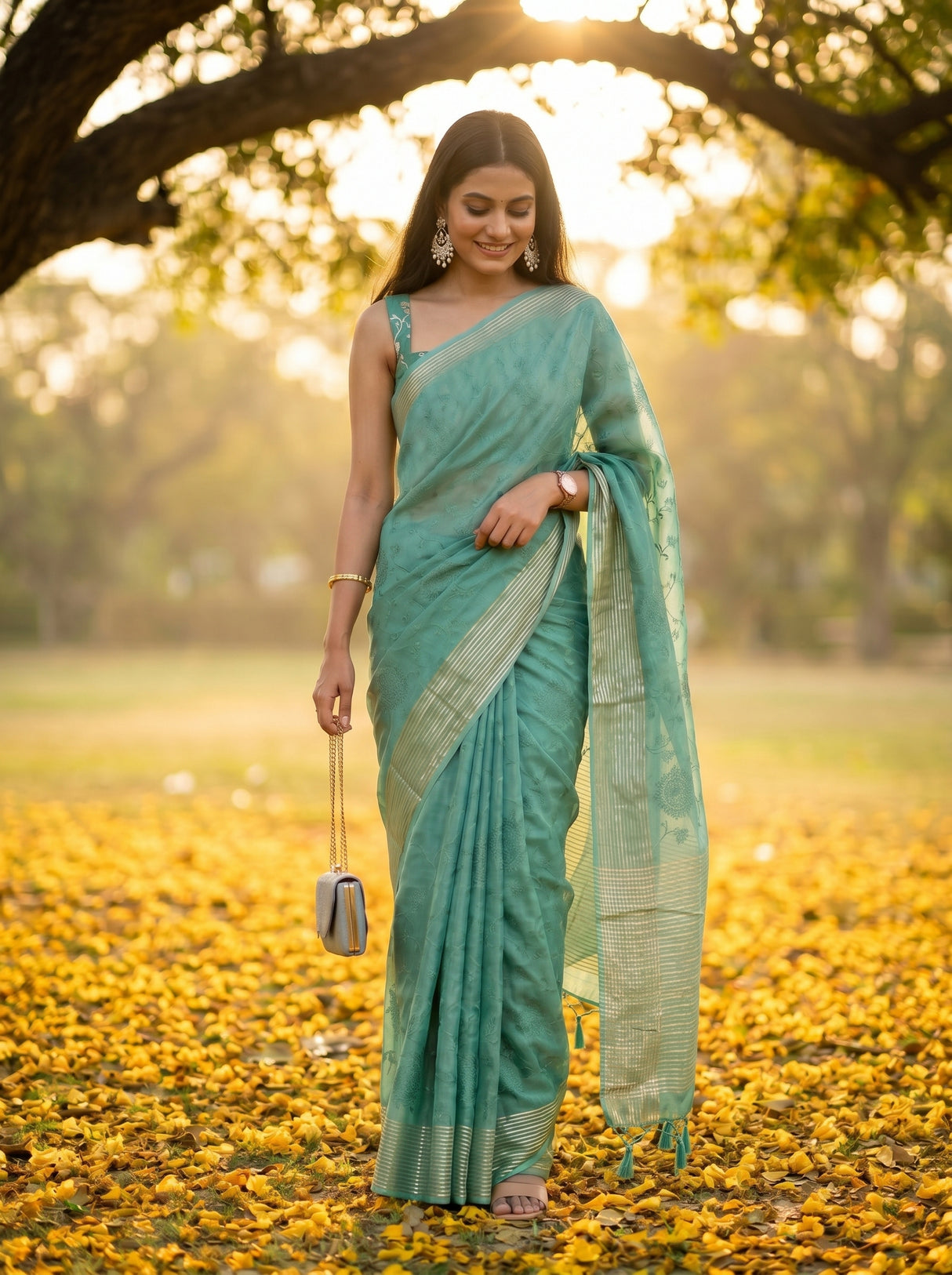 MIMOSA Rama Saree Saree — pose 6 styling detail