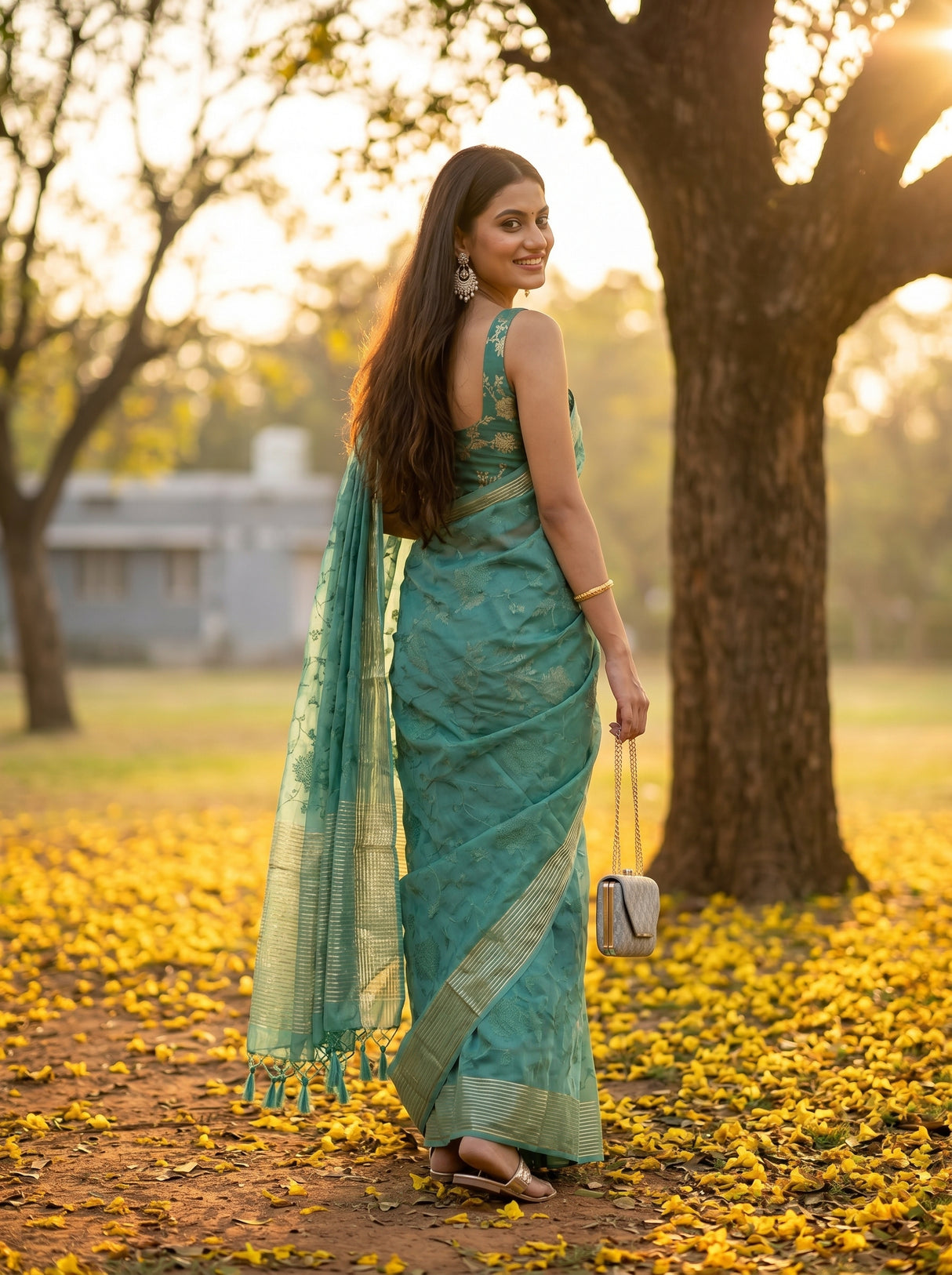 MIMOSA Rama Saree Saree — pose 7 styling detail