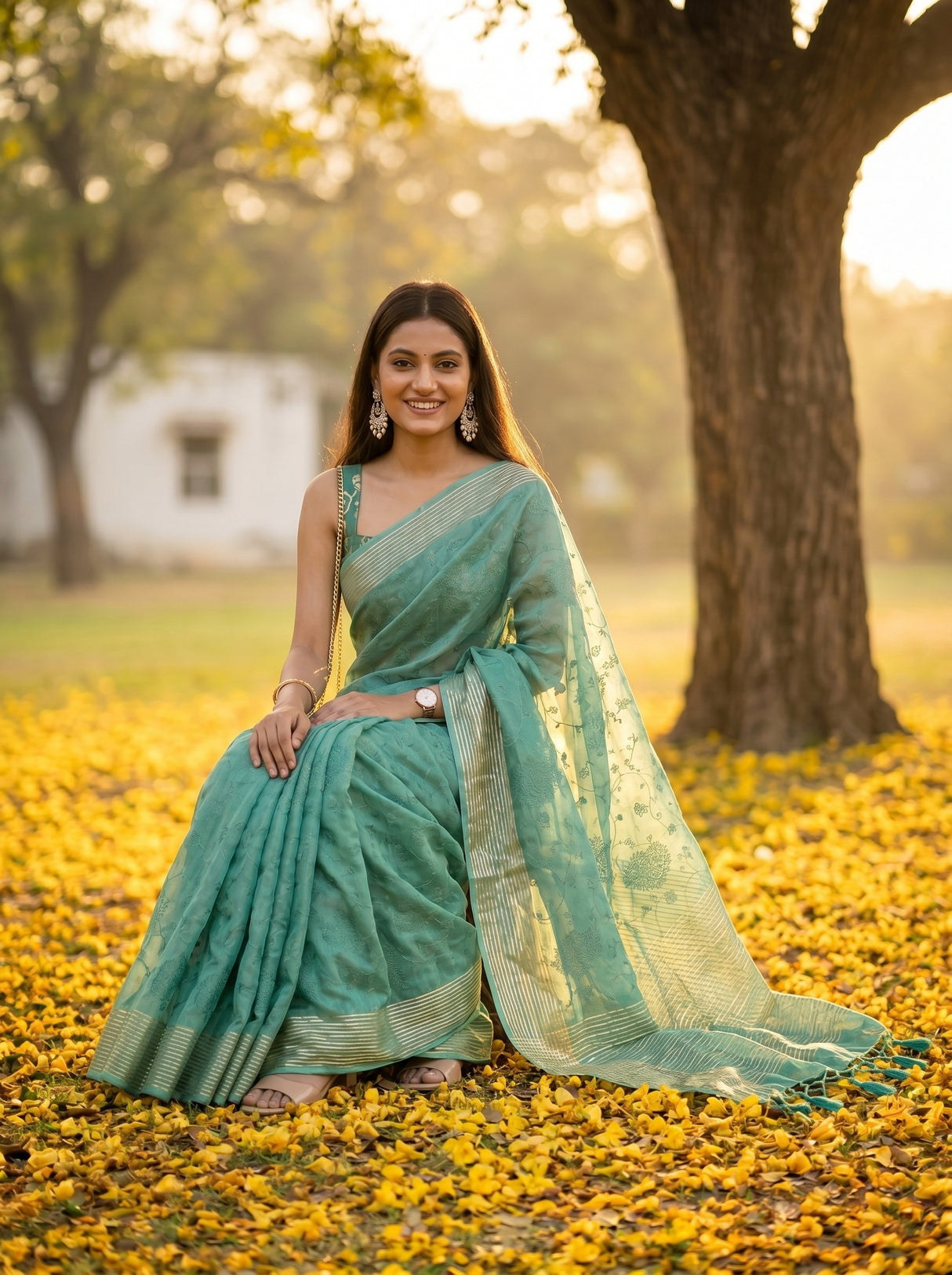 MIMOSA Rama Saree Saree — pose 8 styling detail