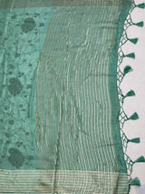 MIMOSA Rama Saree Saree — pallu and zari work detail