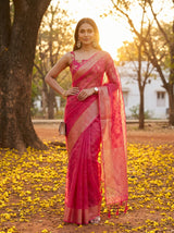 Strawberry  Saree