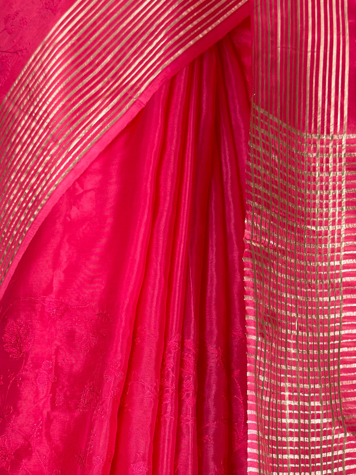MIMOSA Strawberry Saree Saree — fleets shot full lifestyle