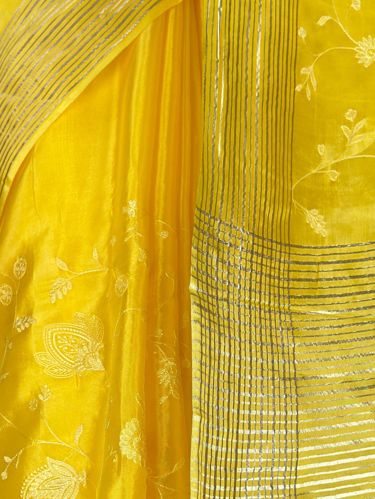 MIMOSA Yellow Saree Saree — fleets shot full lifestyle