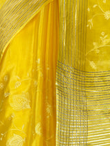 MIMOSA Yellow Saree Saree — fleets shot full lifestyle