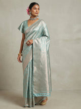 MIMOSA Ananda Kanjivaram Art Silk Saree — Full View on Mannequin