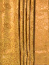 MIMOSA Mustard Kanjivaram Art Silk Saree — fleets shot full lifestyle