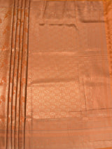 MIMOSA Orange Kanjivaram Art Silk Saree — pallu and zari work detail
