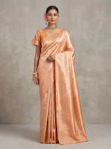 MIMOSA Peach Kanjivaram Art Silk Saree — Full View on Mannequin