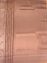 MIMOSA Peach Kanjivaram Art Silk Saree — pallu and zari work detail